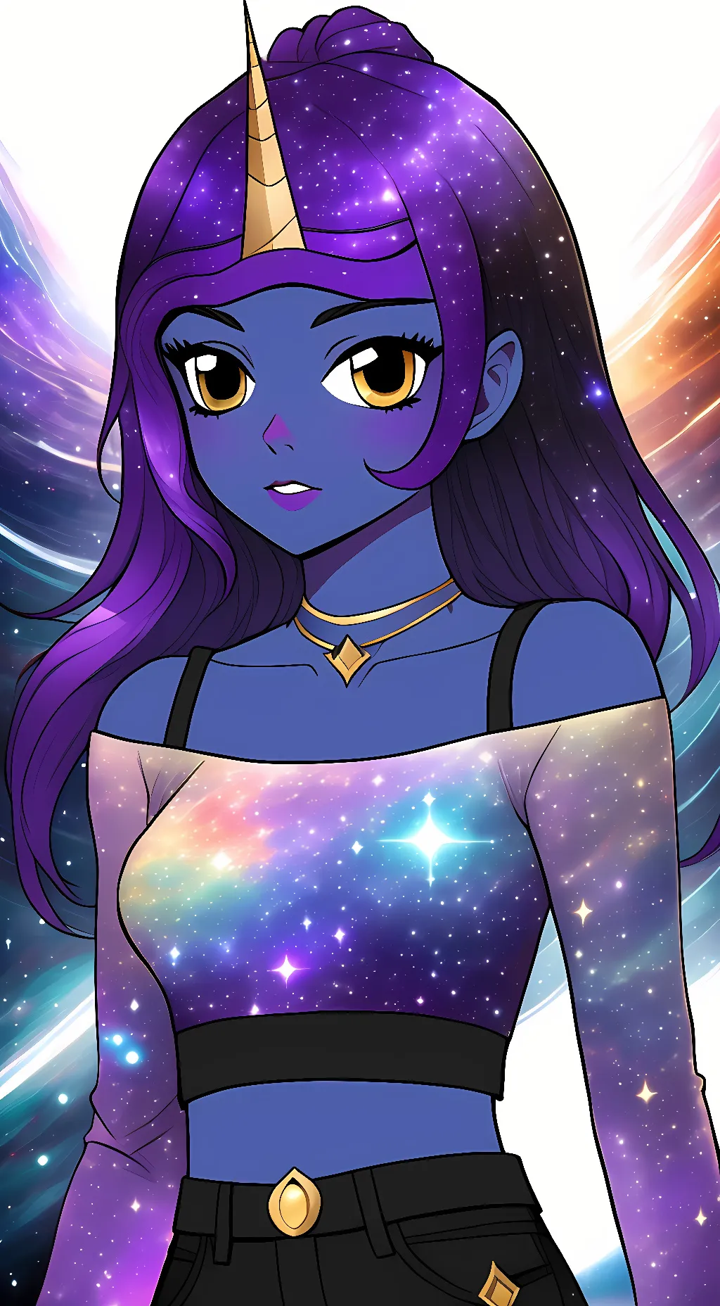 ai character: Galaxy background