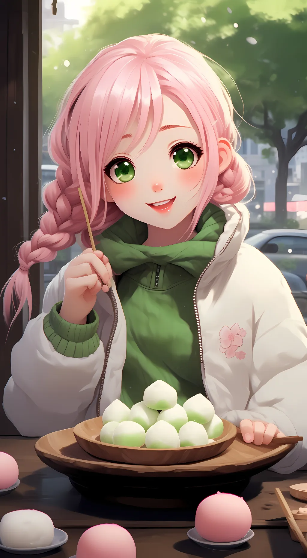 ai character: Mitsuri Kanaroji background