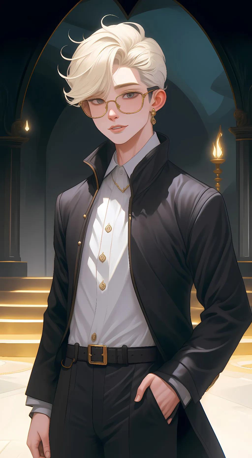 ai character: Justin  background