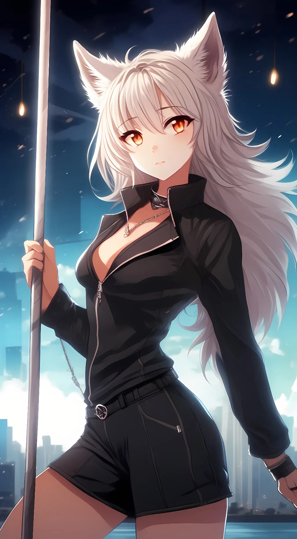 ai character: Luna the wolf  background