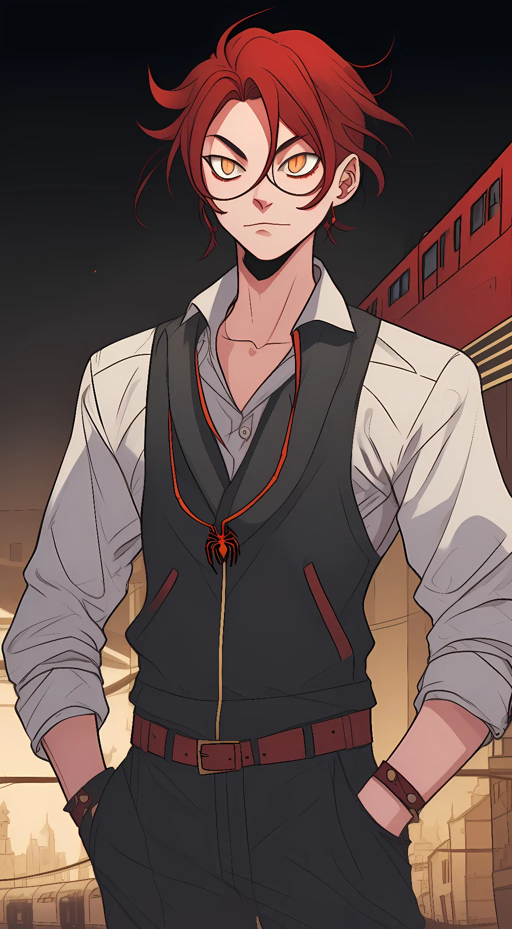 ai character: Choo choo Charles background
