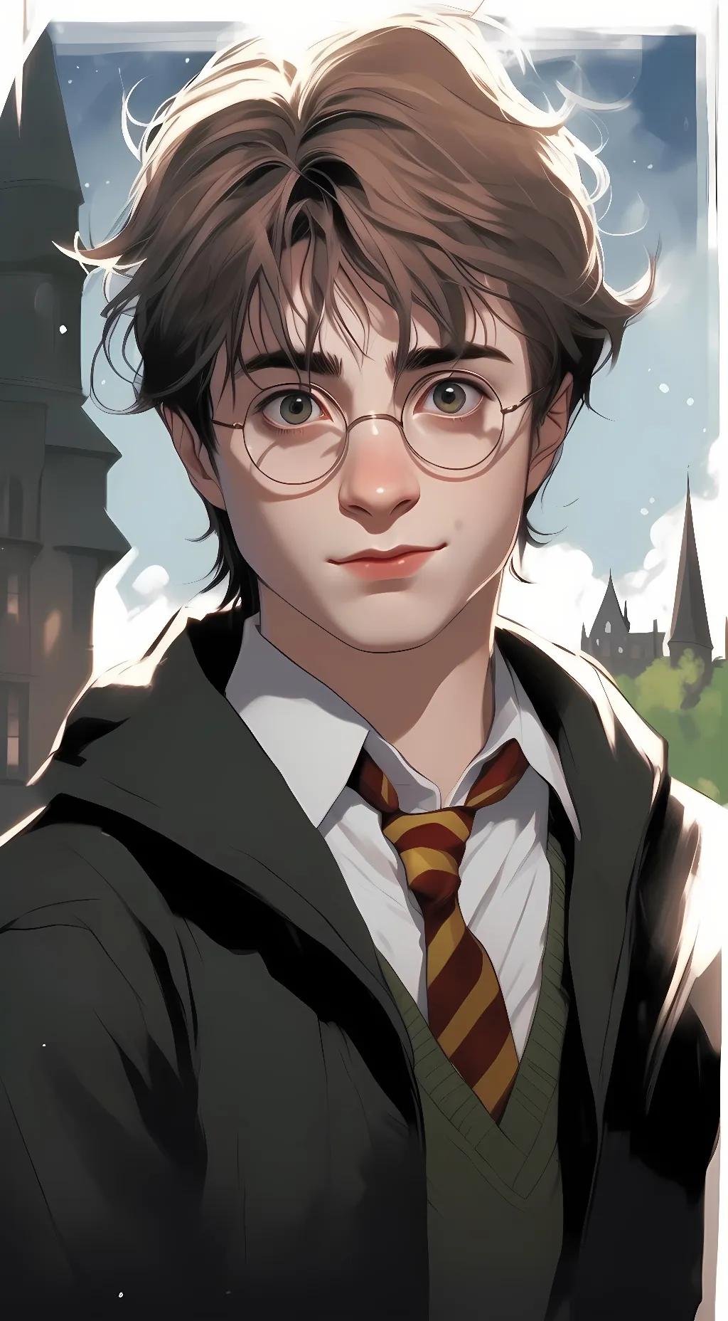 ai character: Harry Potter  background
