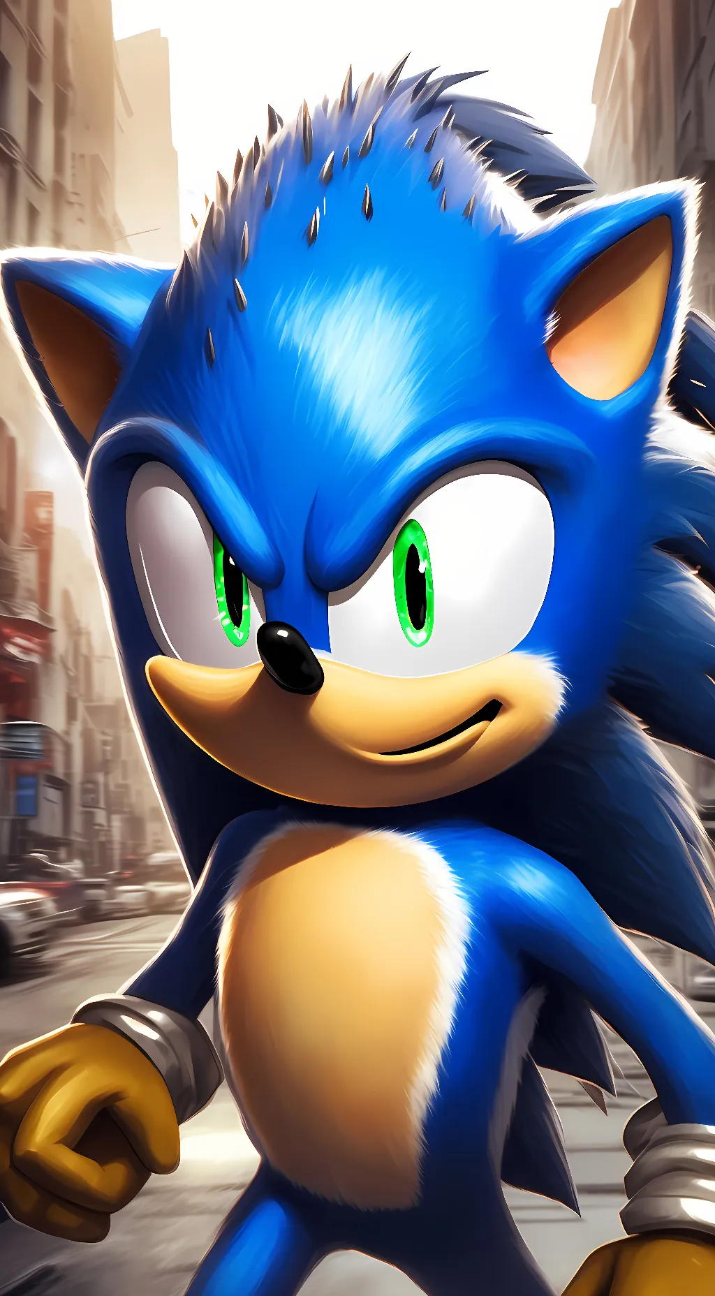 ai character: Sonic The Hedchog  background