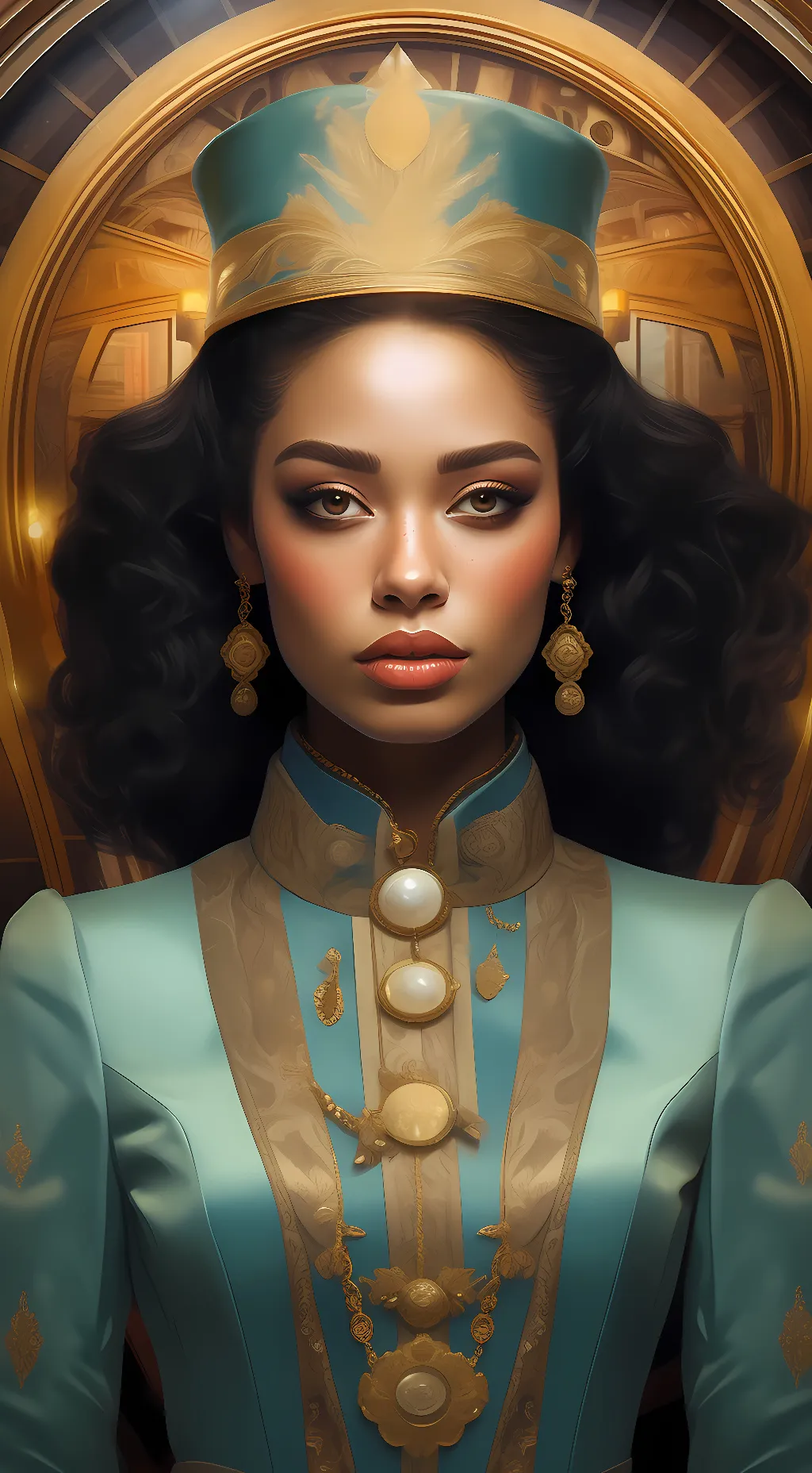 ai character:  queen Paris background