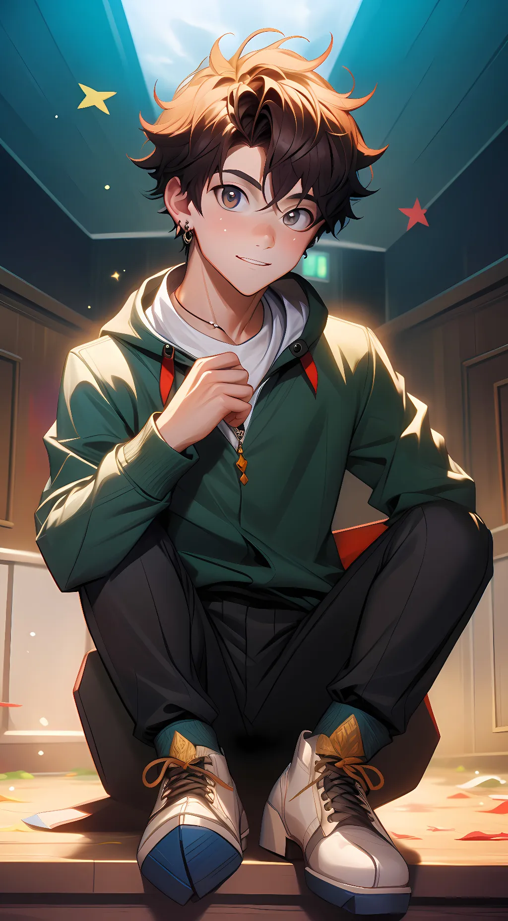 ai character: Kody white  background