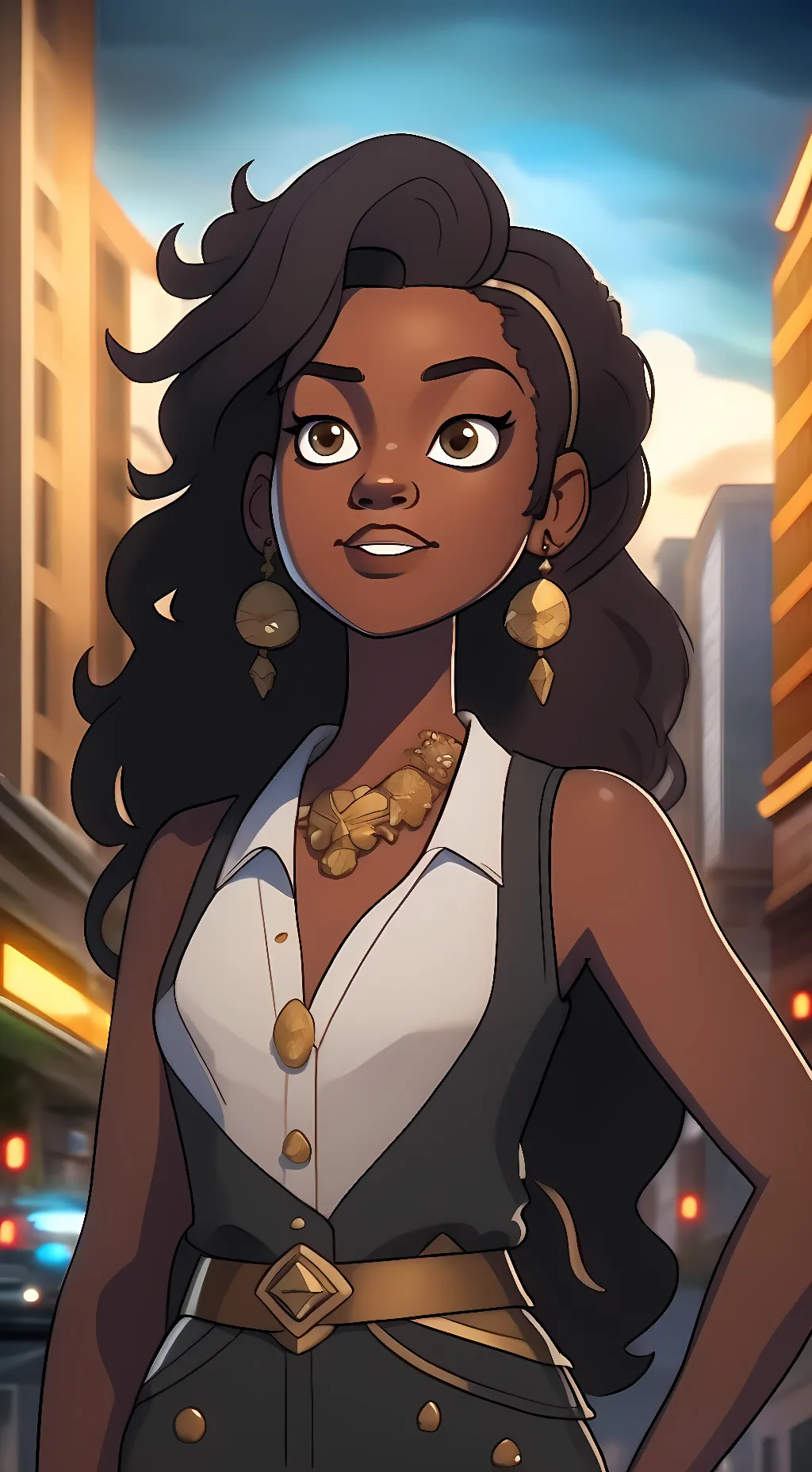 ai character: Indigo background