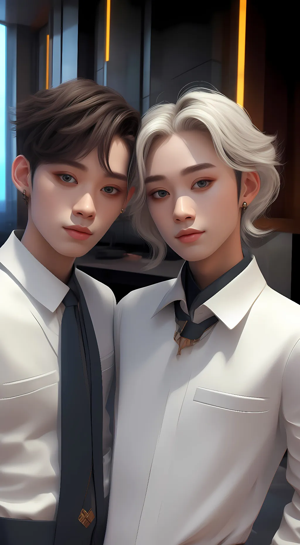 ai character: Michael and Mike  background