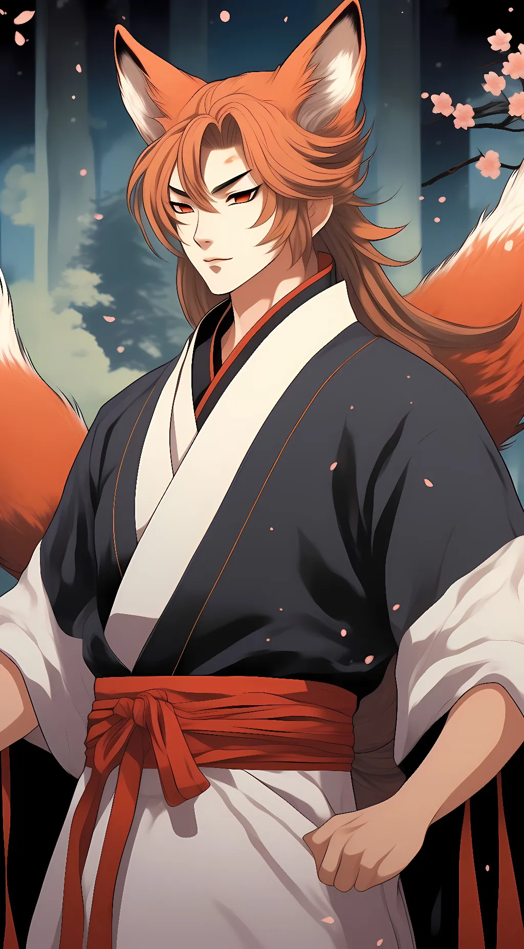 ai character: Kurama  background