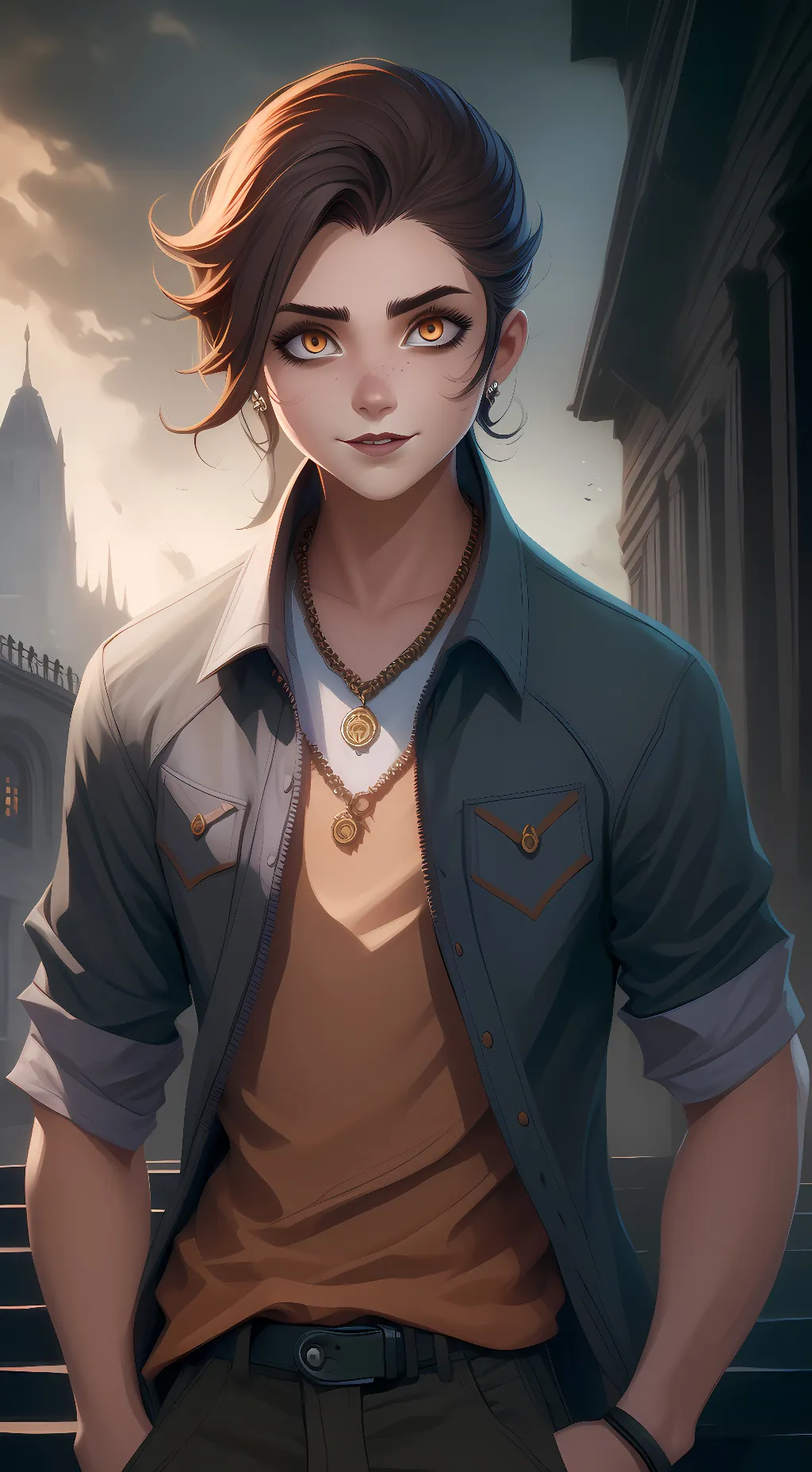 ai character: Rec room avatar background