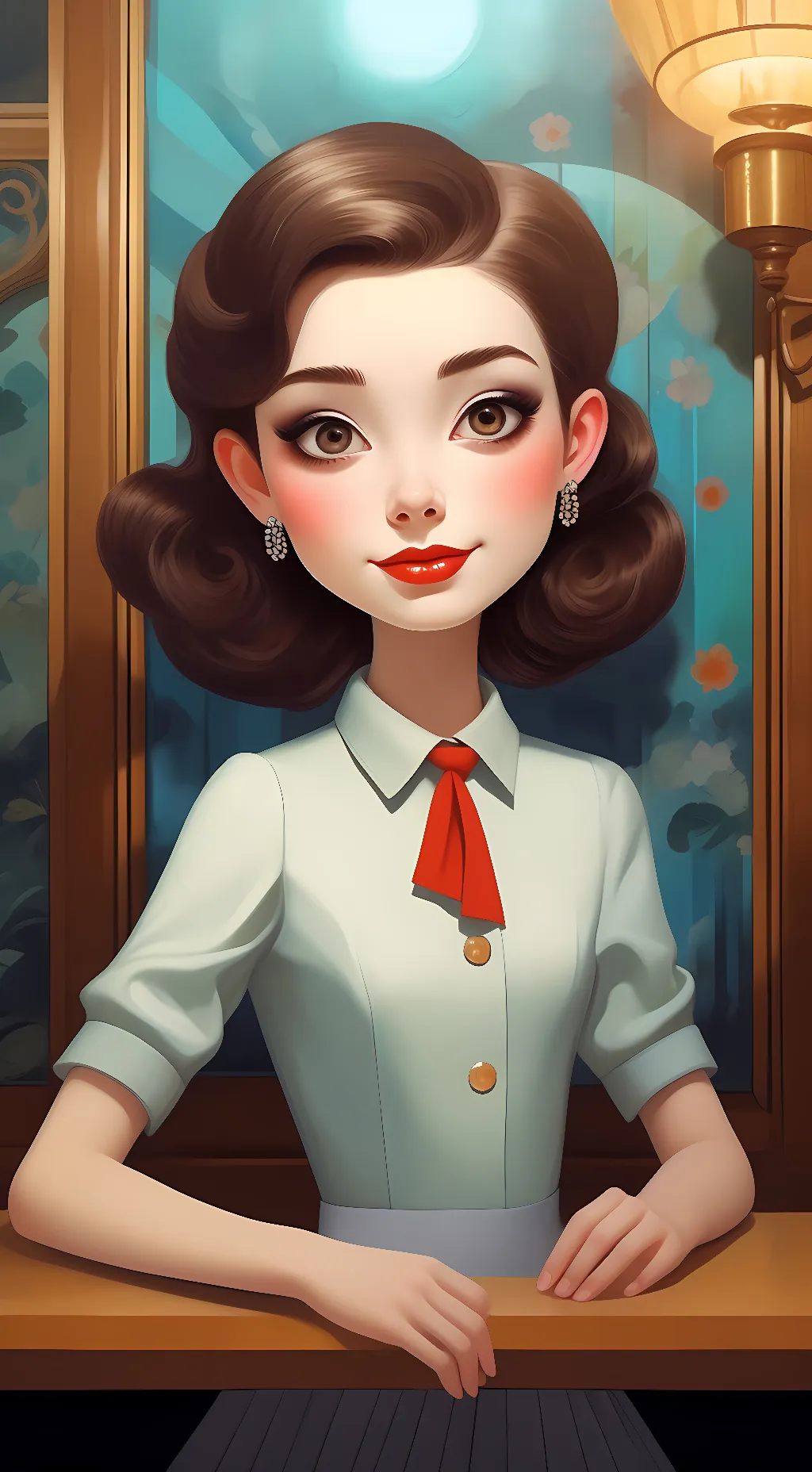 ai character: Audrey Hardey background
