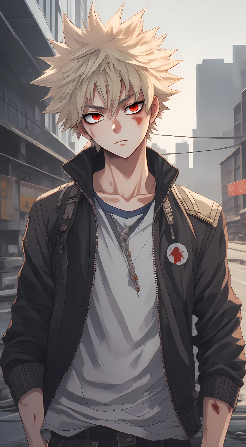 ai character: katsuki bakugo/z.a background