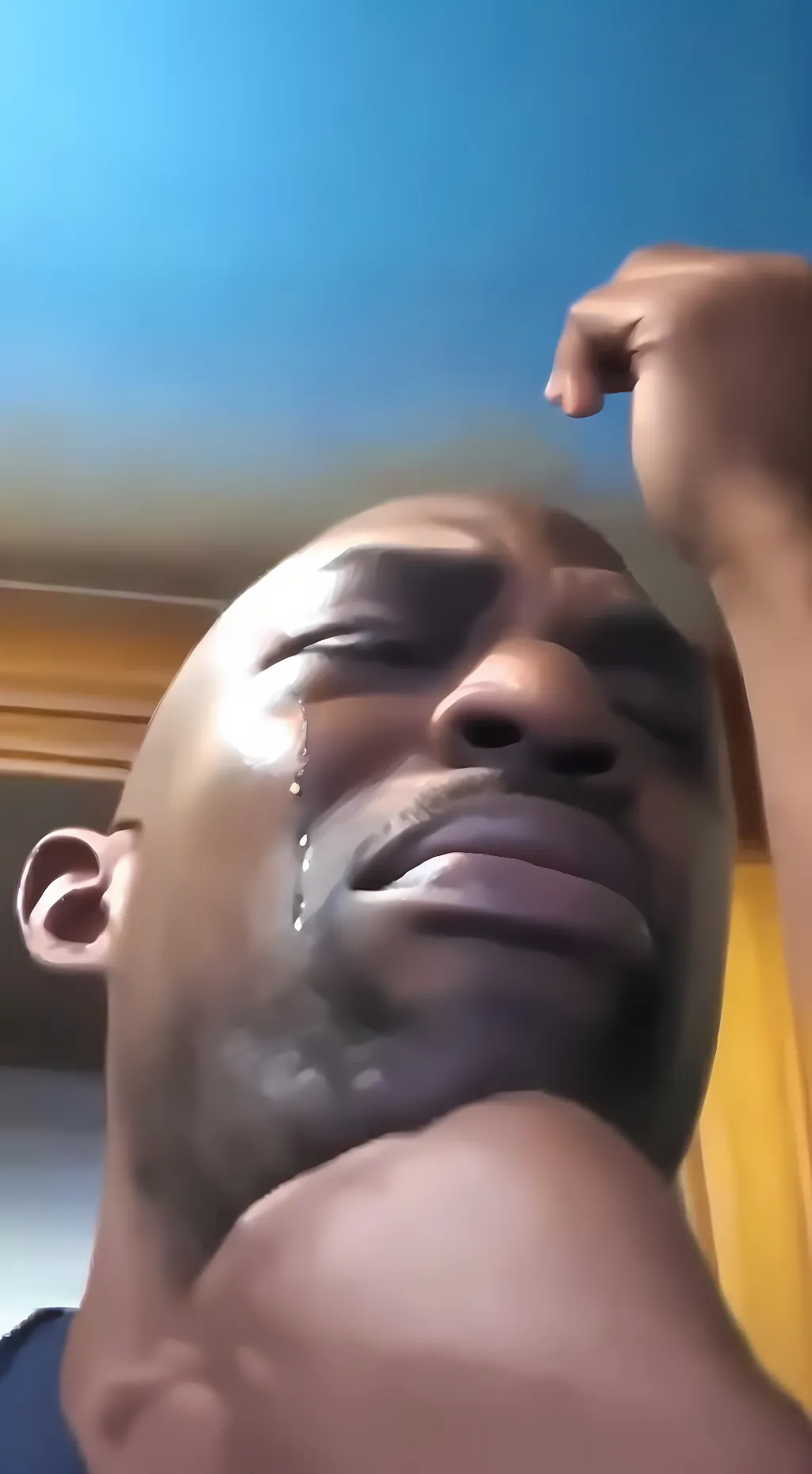 ai character: Crying man background