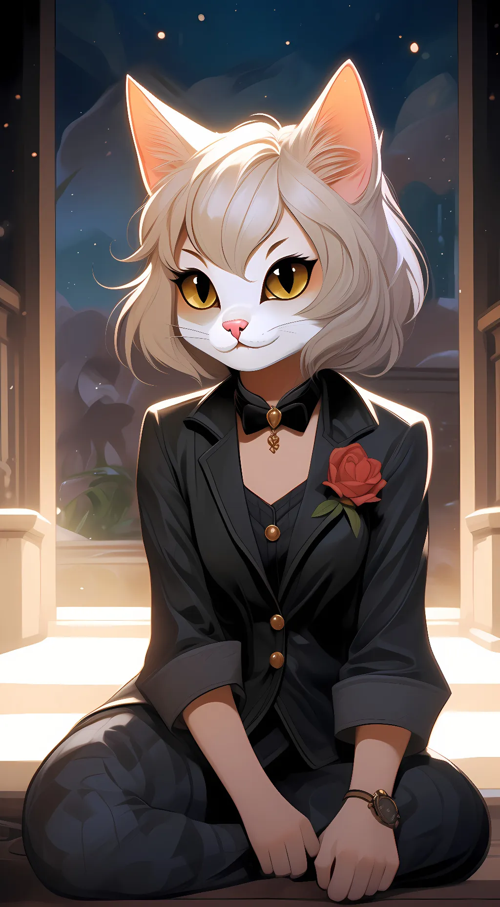 ai character: pumpkin background