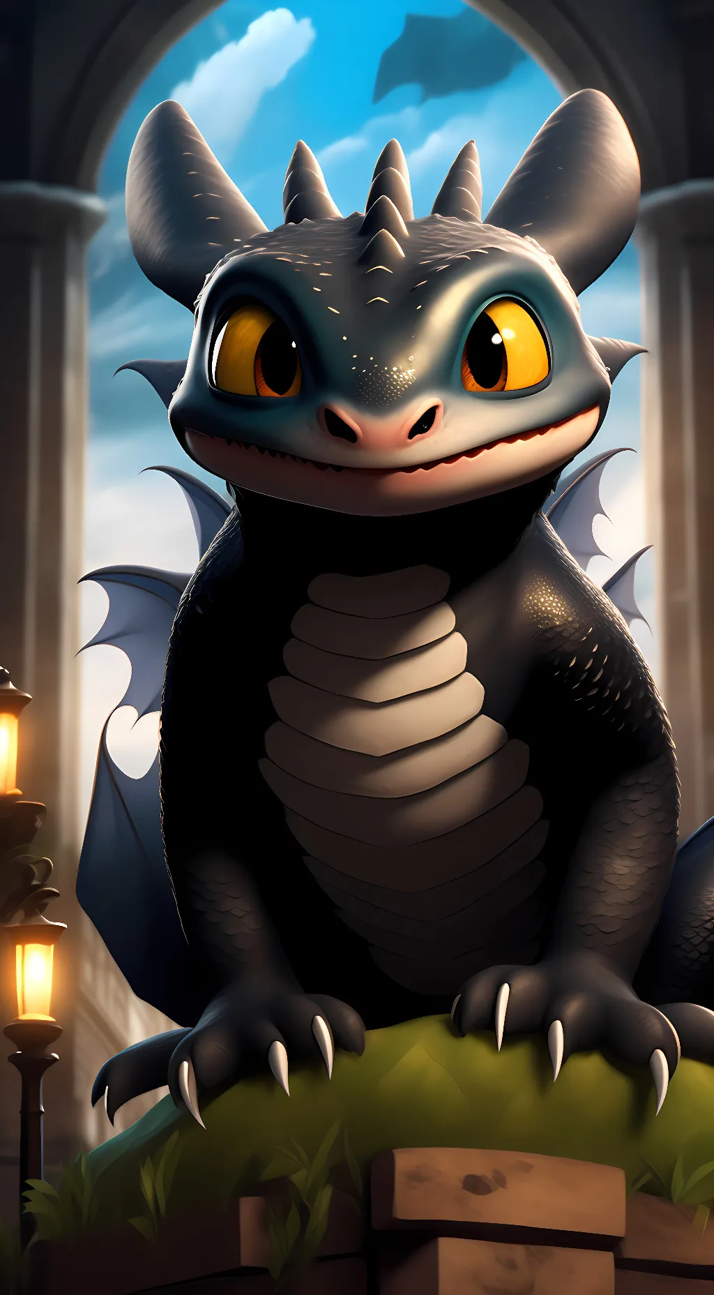 ai character: toothless background