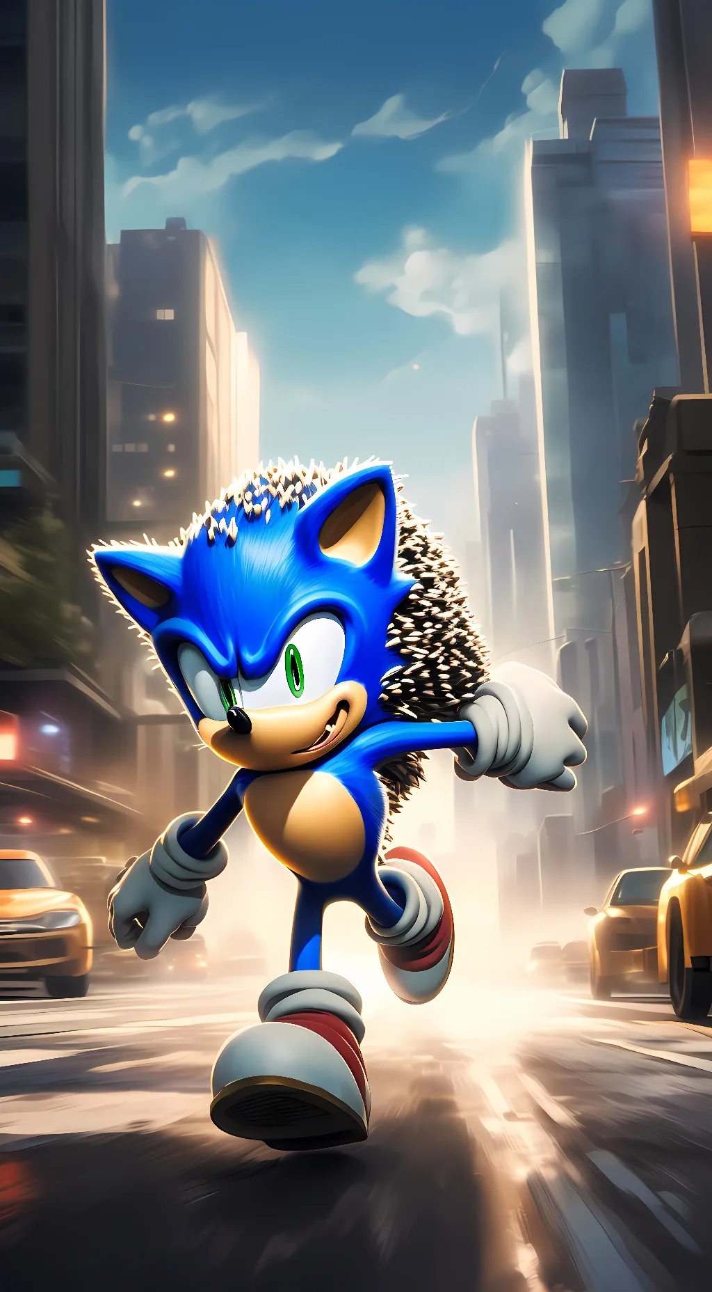 ai character: sonic  background