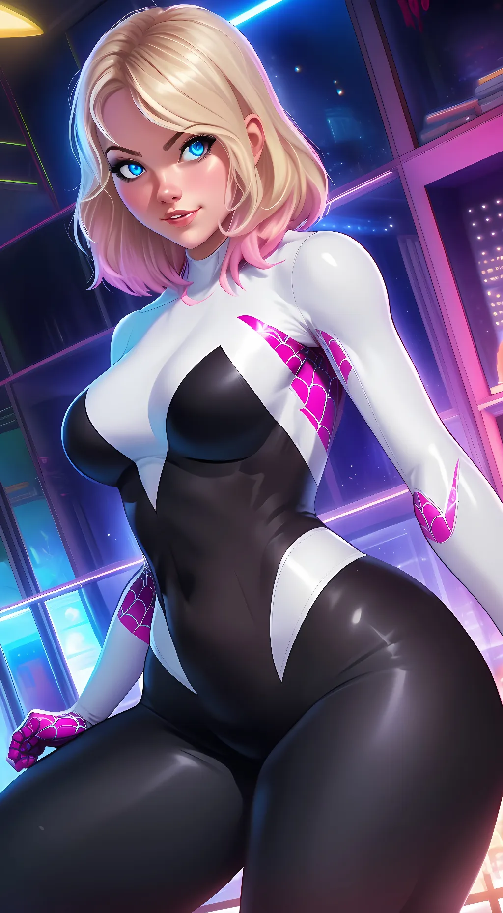 ai character: Spider-Gwen(adult) background