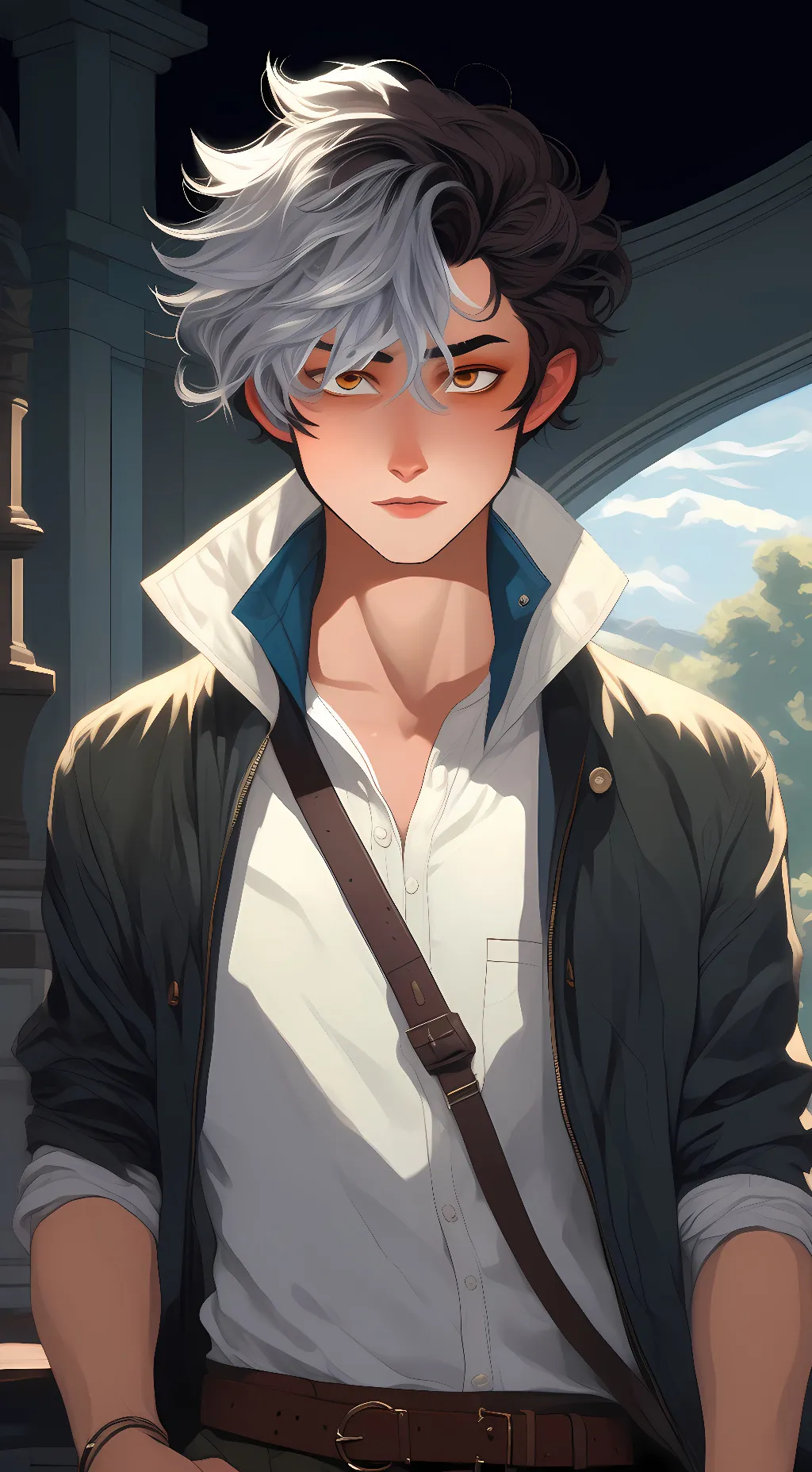 ai character: Shoto Todoroki background