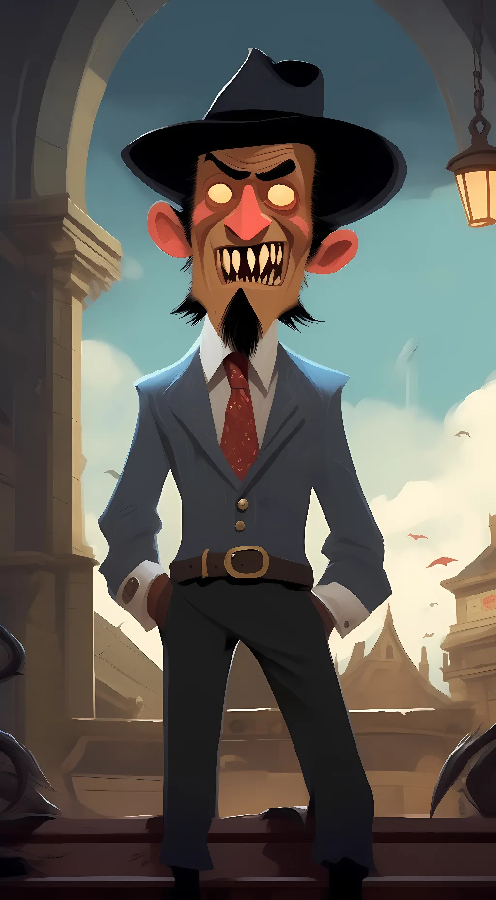 ai character: freddyfazbear background