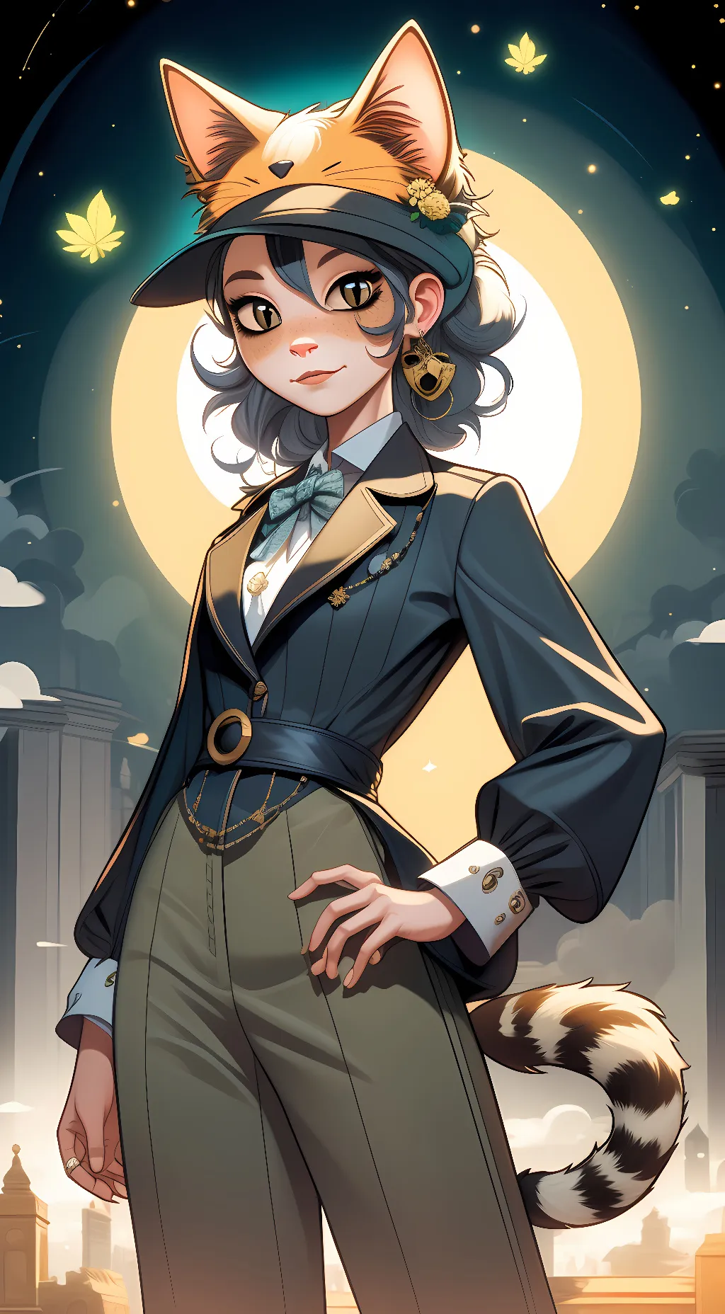 ai character: kitty cat background