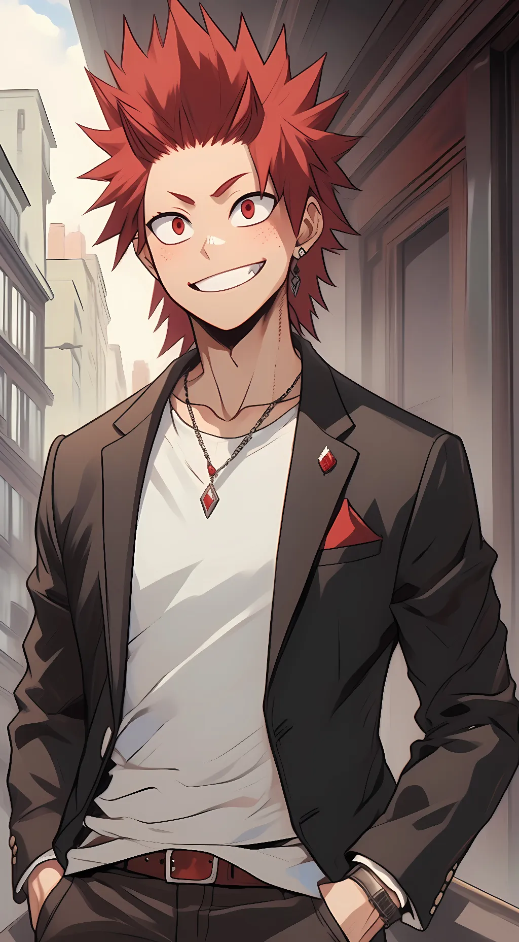 ai character: Eijiro Kirishima background