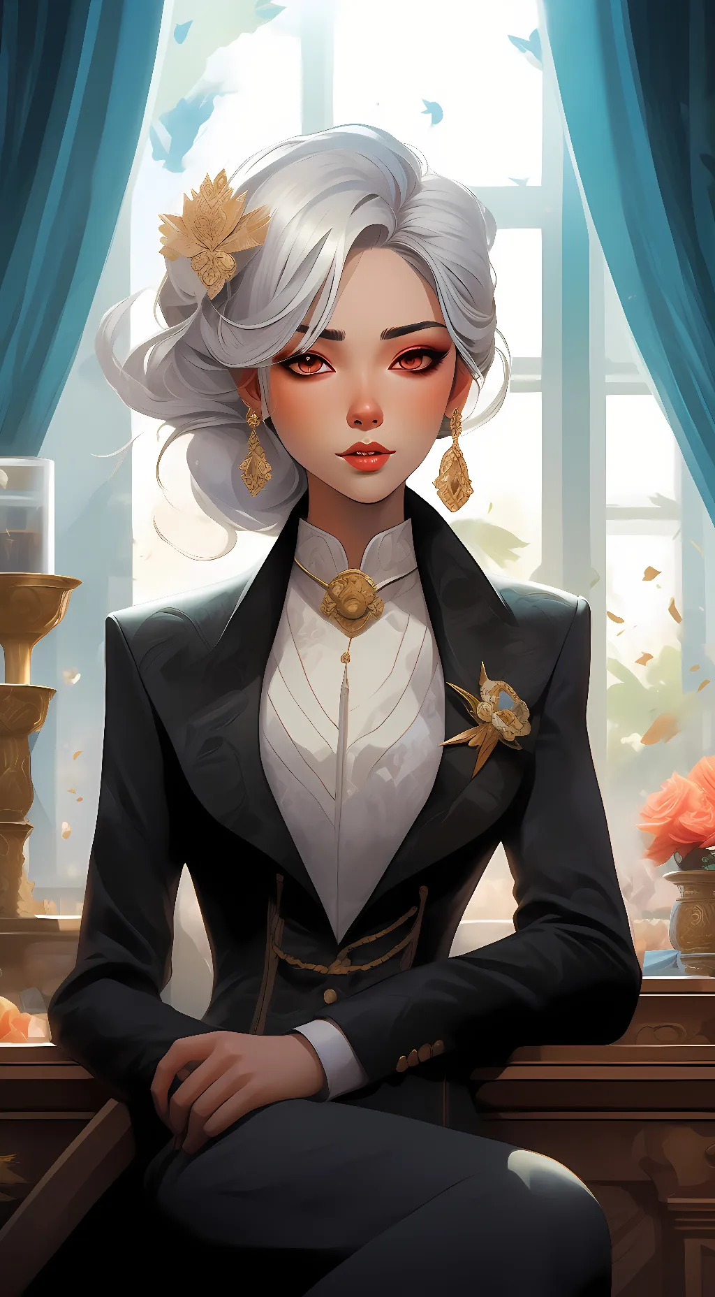 ai character: Mirko 🐰🥕🥕 background