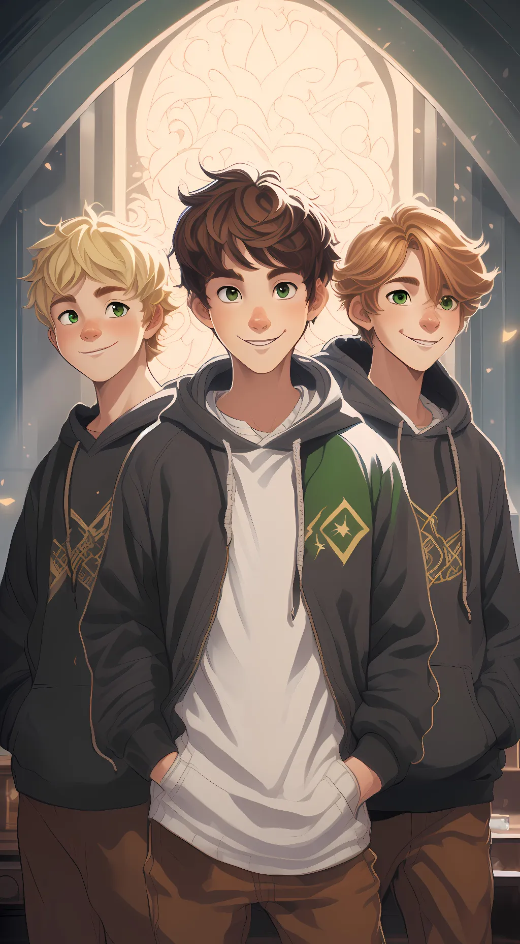 ai character: Zach, Elijah & Ash background