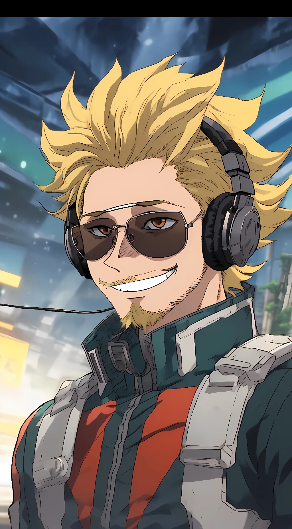 ai character: Mic and Aizawa background