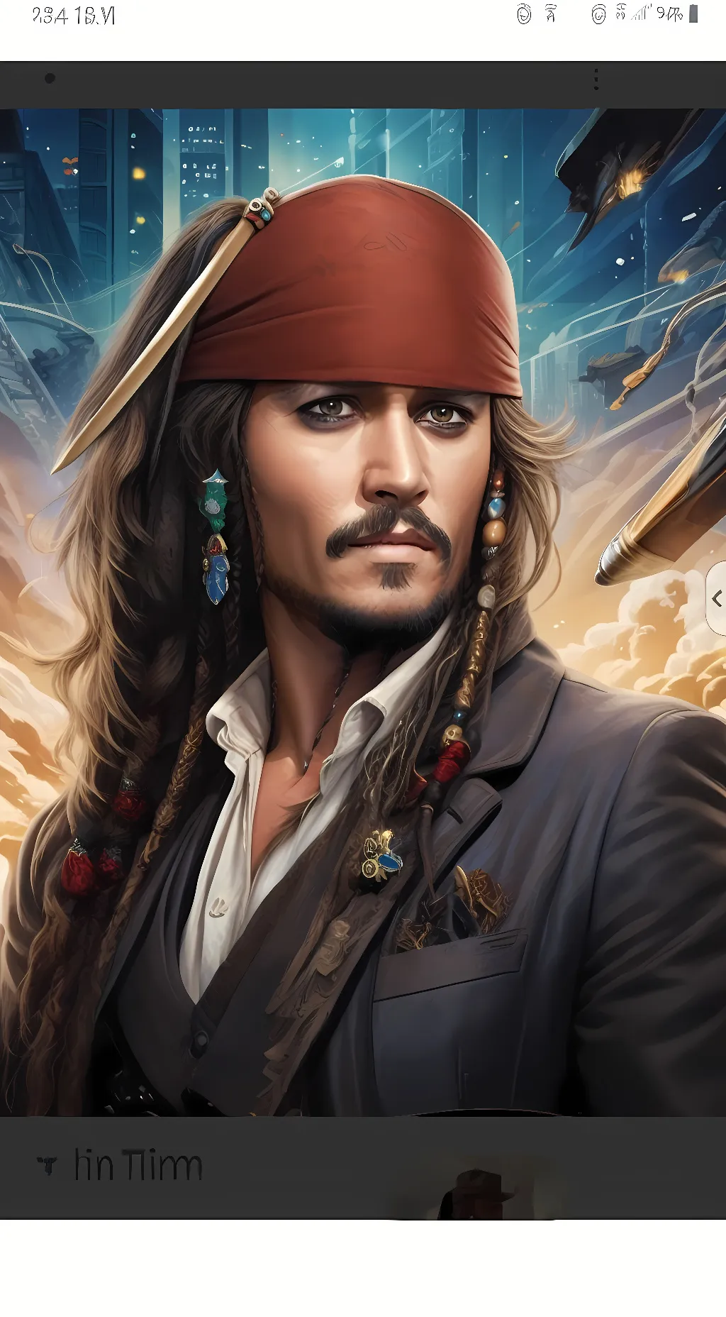 ai character: Jack Sparrow background