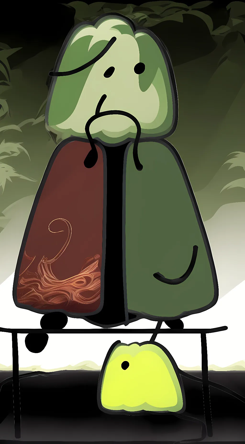 ai character: Gelatin BFB background