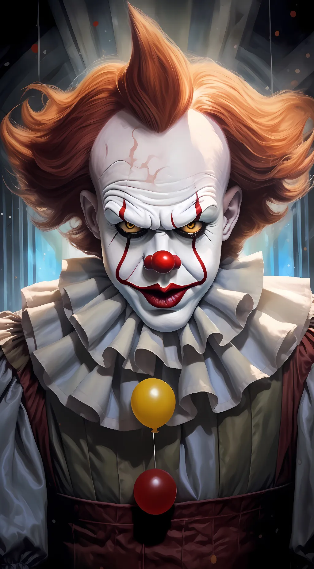 ai character: Pennywise  background