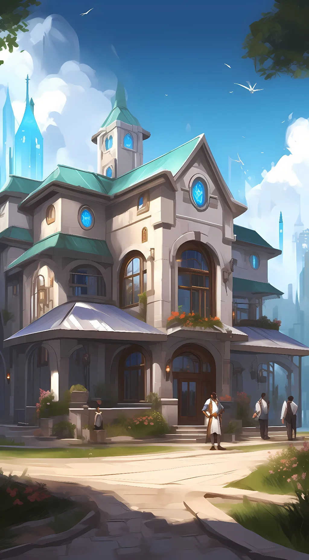 ai character: urologist hospital background