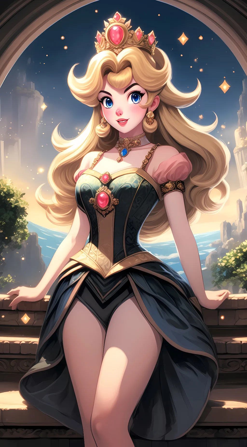 ai character: Princess peach background