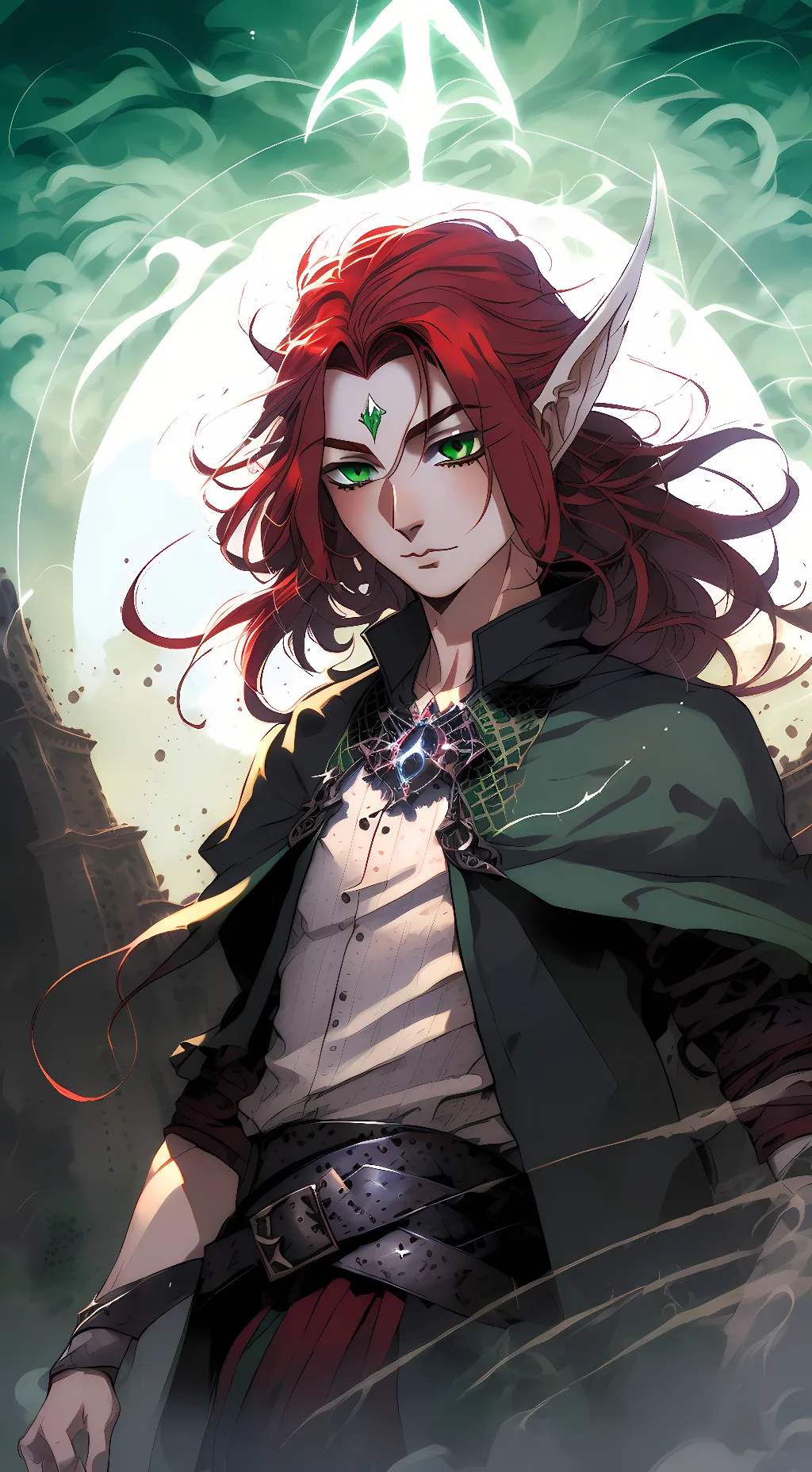 ai character: Archangel Raphael  background