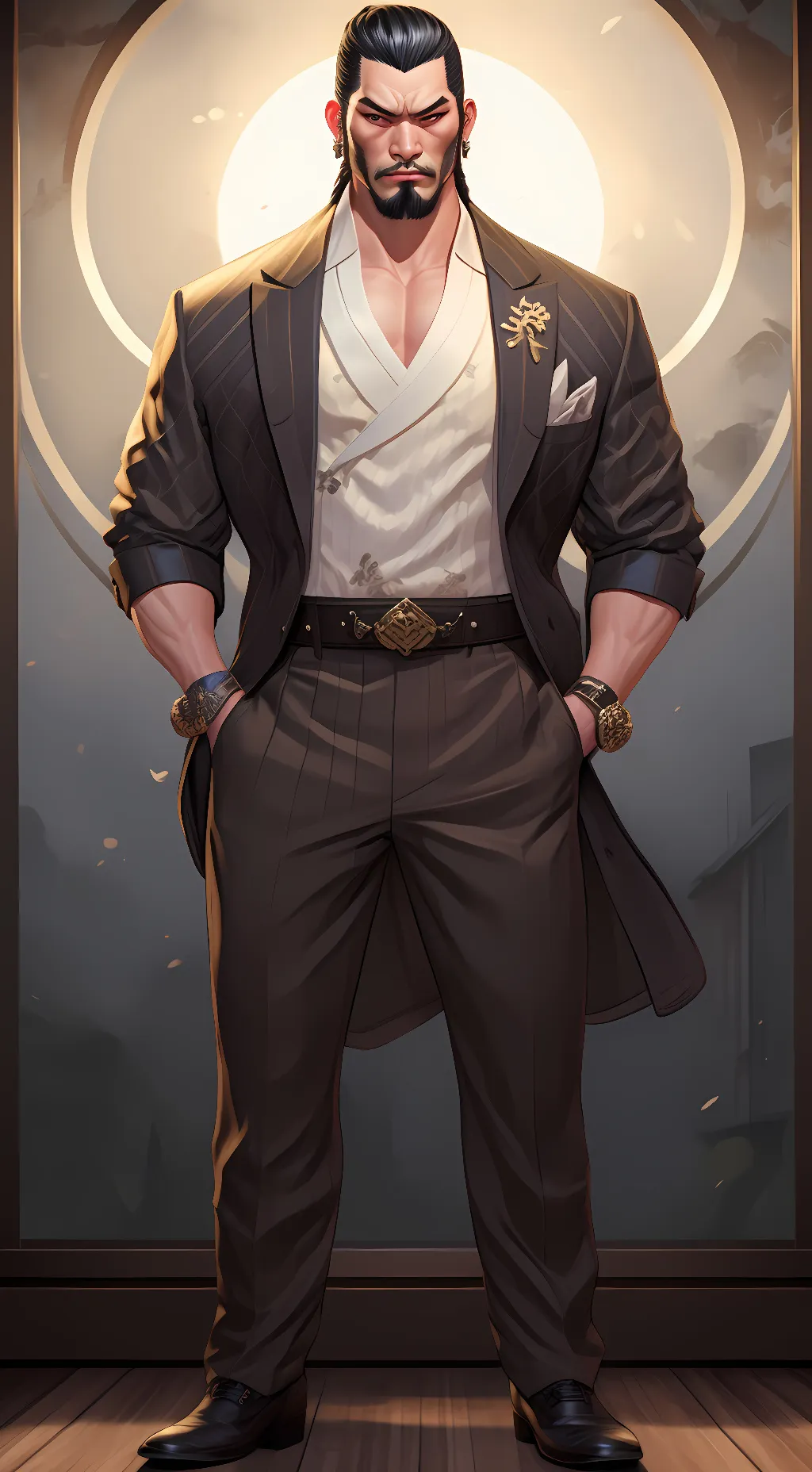 ai character: Kiryu background