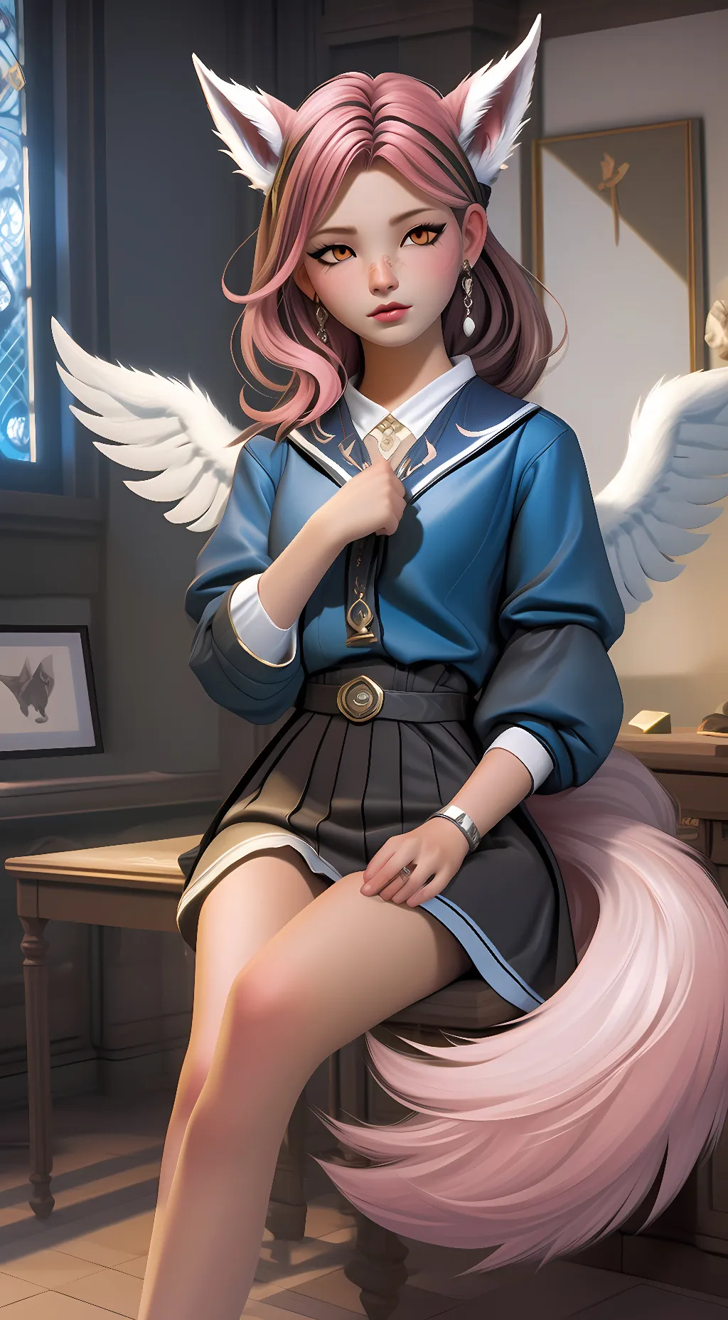 ai character: she's gf background