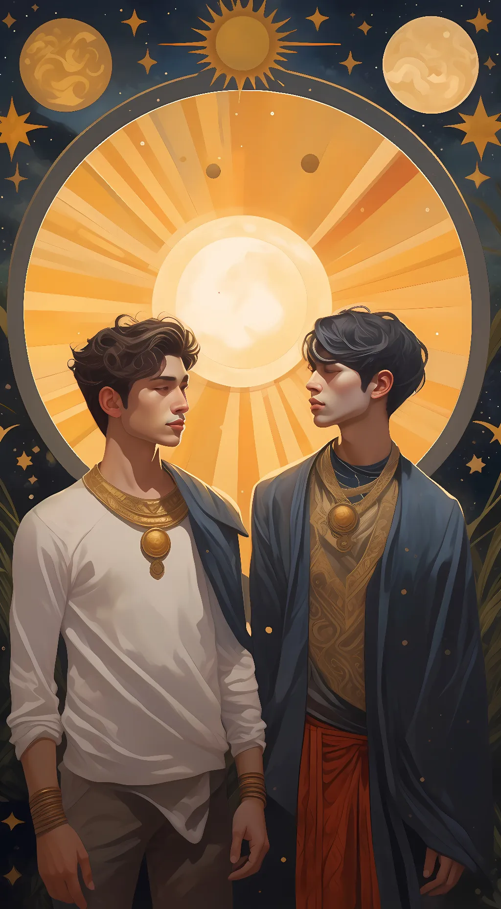 ai character: Sundrop/ Moondrop? background
