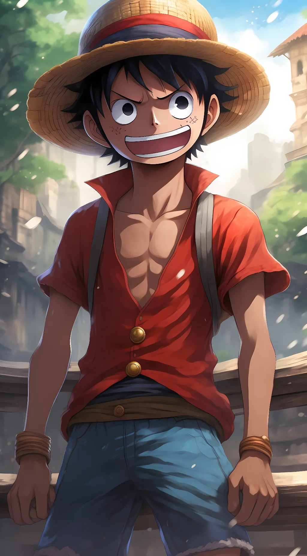 ai character: Monkey D. Luffy background