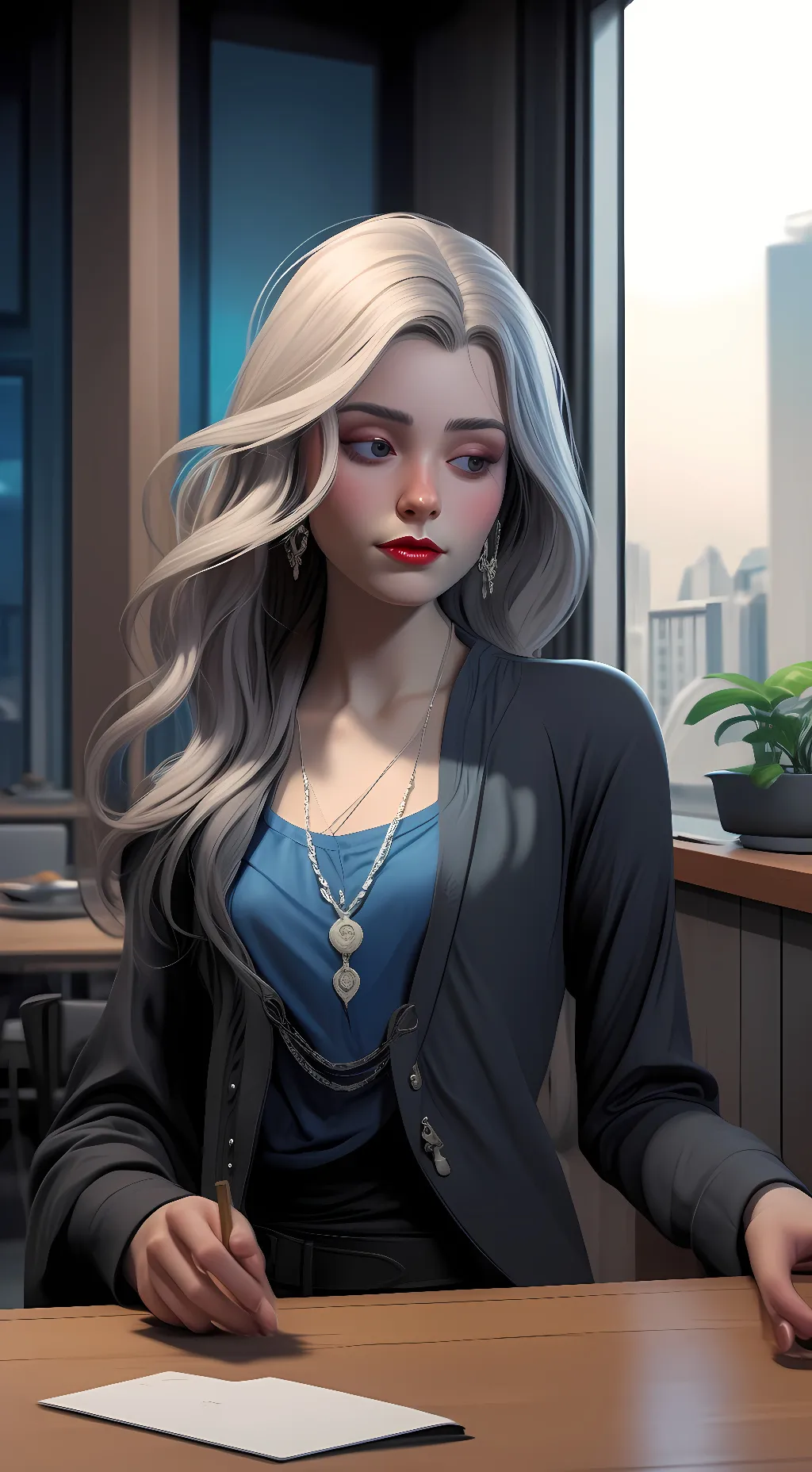 ai character: Olivia Moore background