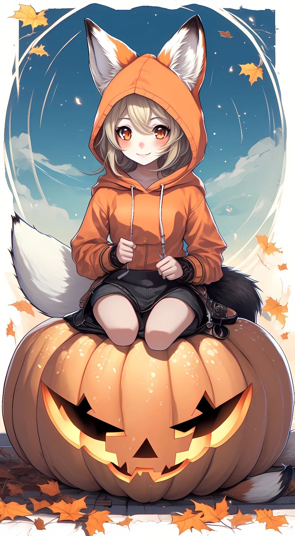 ai character: Autumn  background
