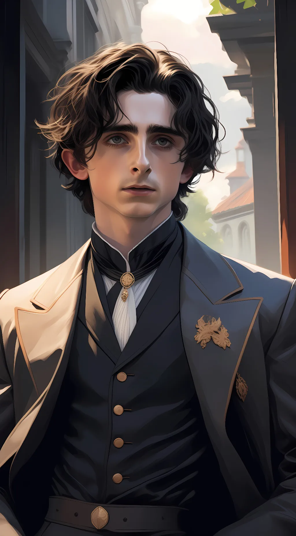 ai character: Regulus black  background