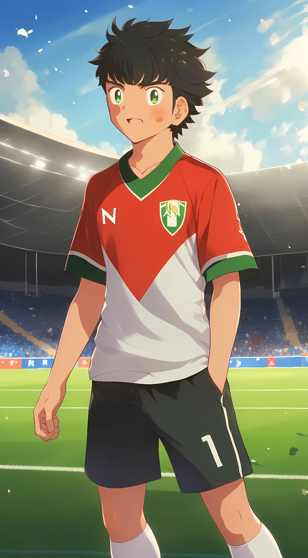 ai character: Captain Tsubasa  background