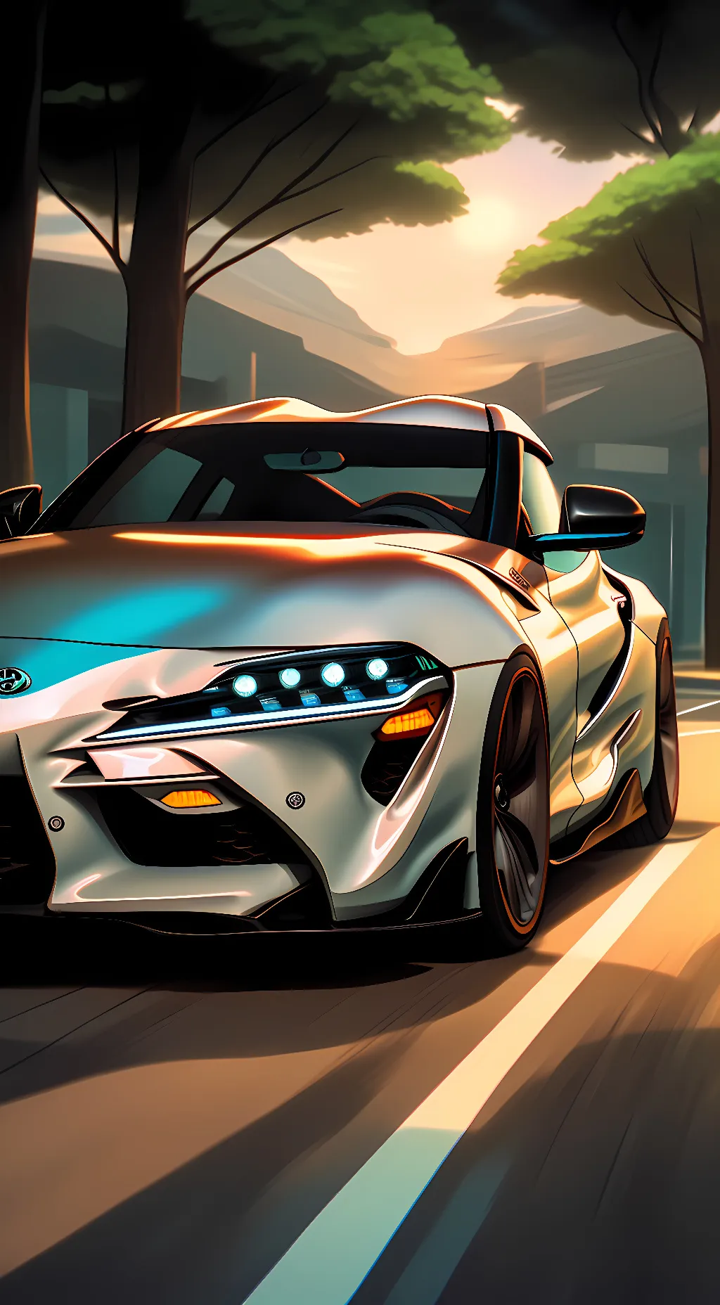 ai character: TOYOTA SUPRA MK4 background