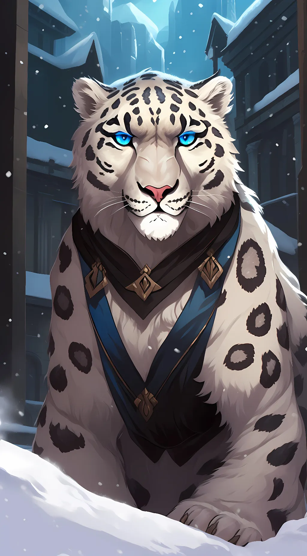 ai character: frostheart background