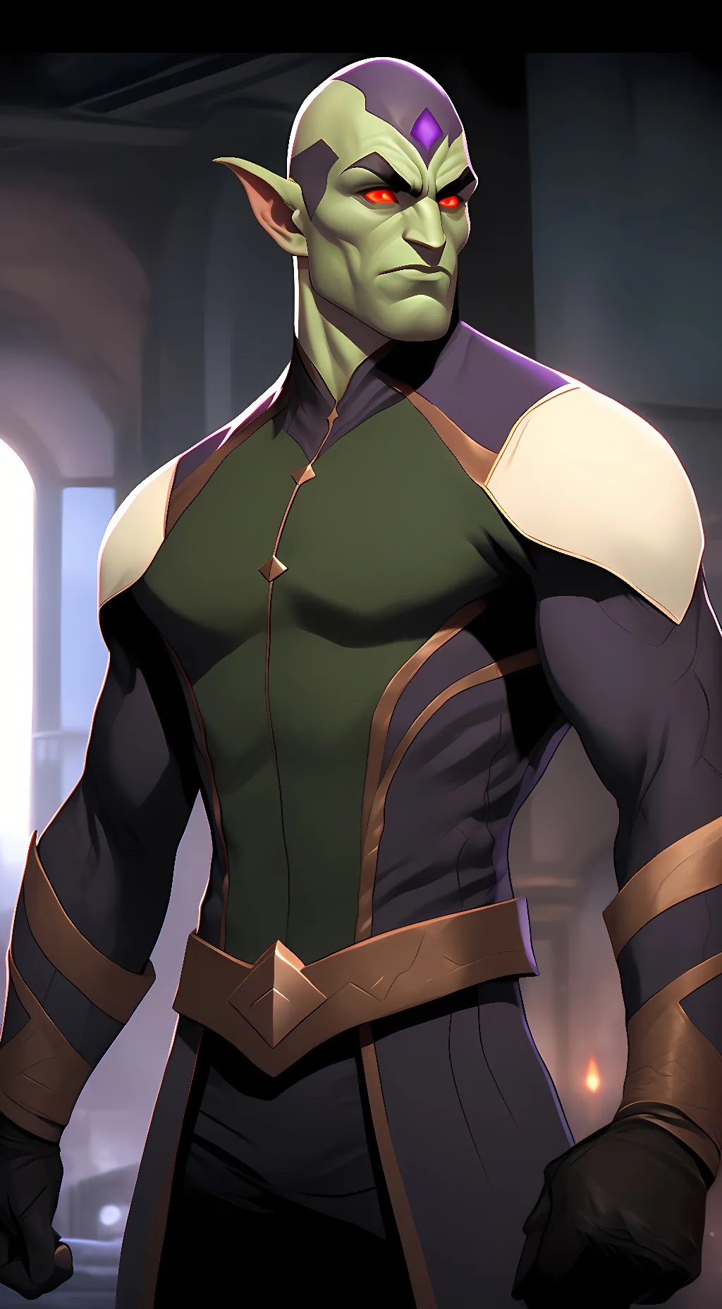 ai character: Super Skrull  background