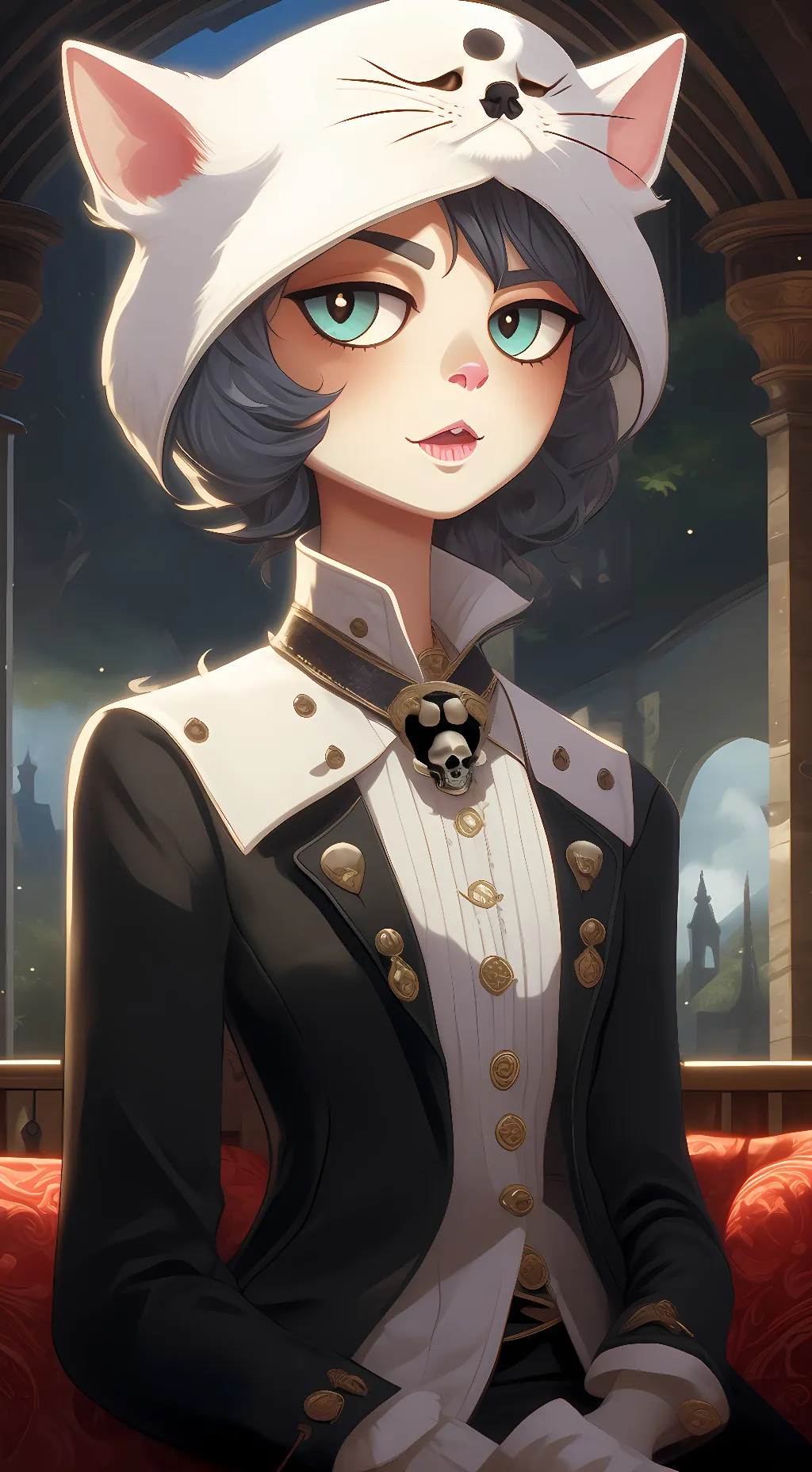 ai character: meow Skulls  background