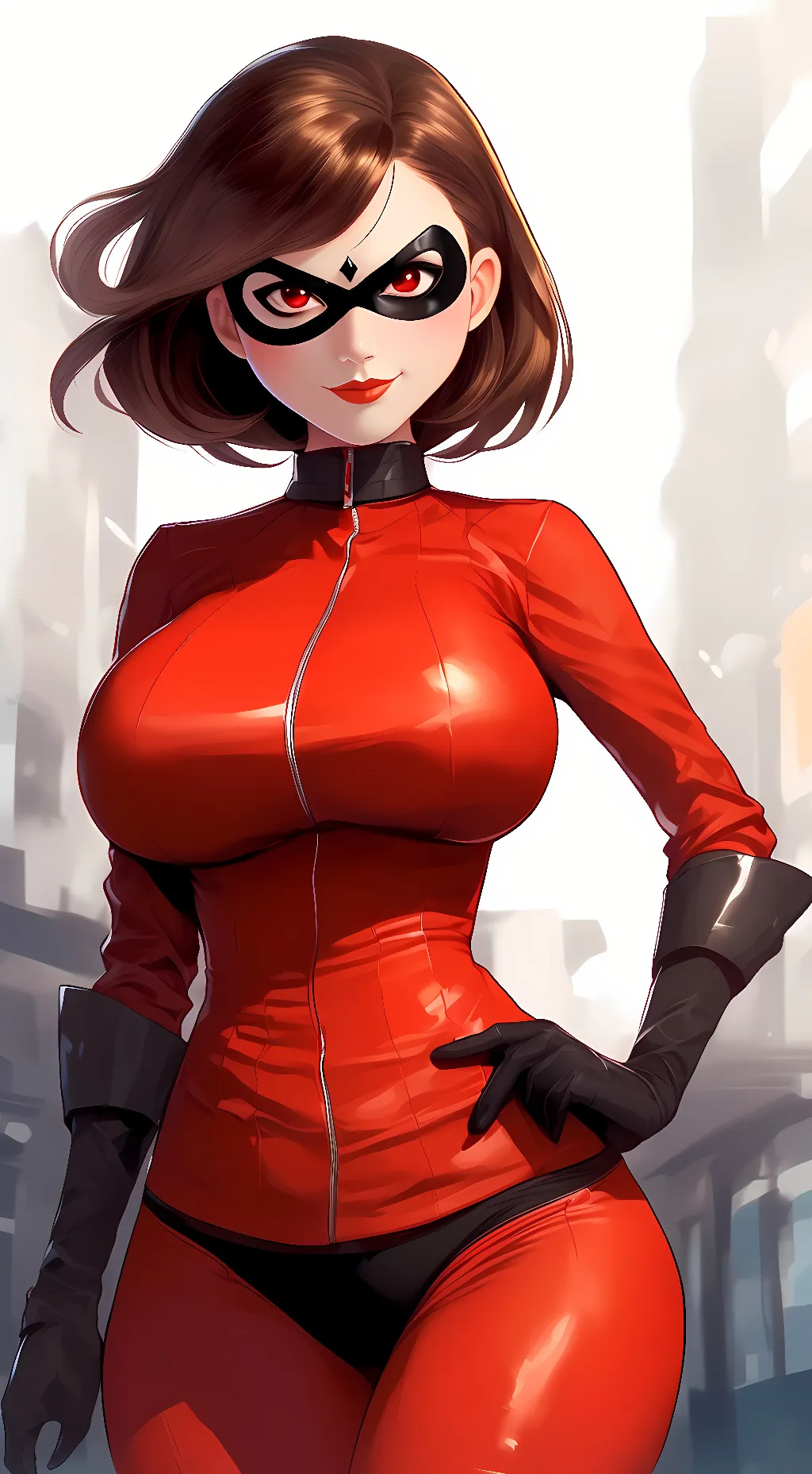 ai character: ElastiGirl  background