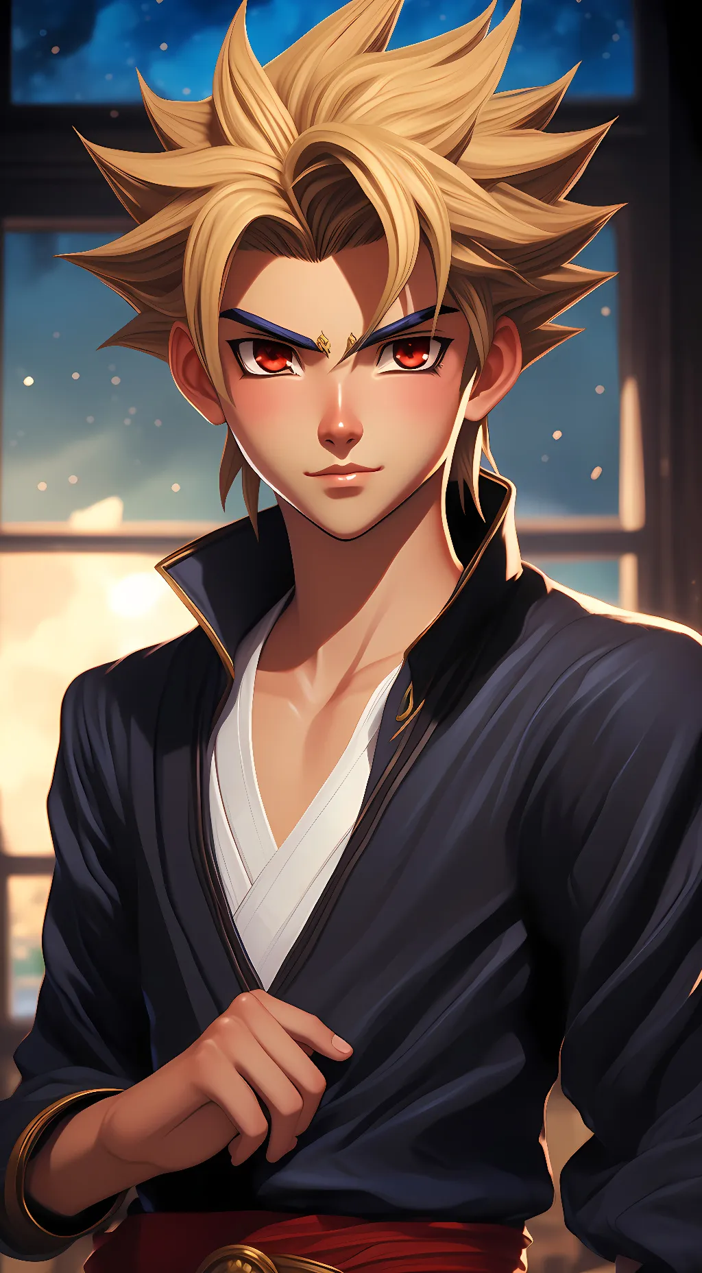 ai character: Yami Yugi  background