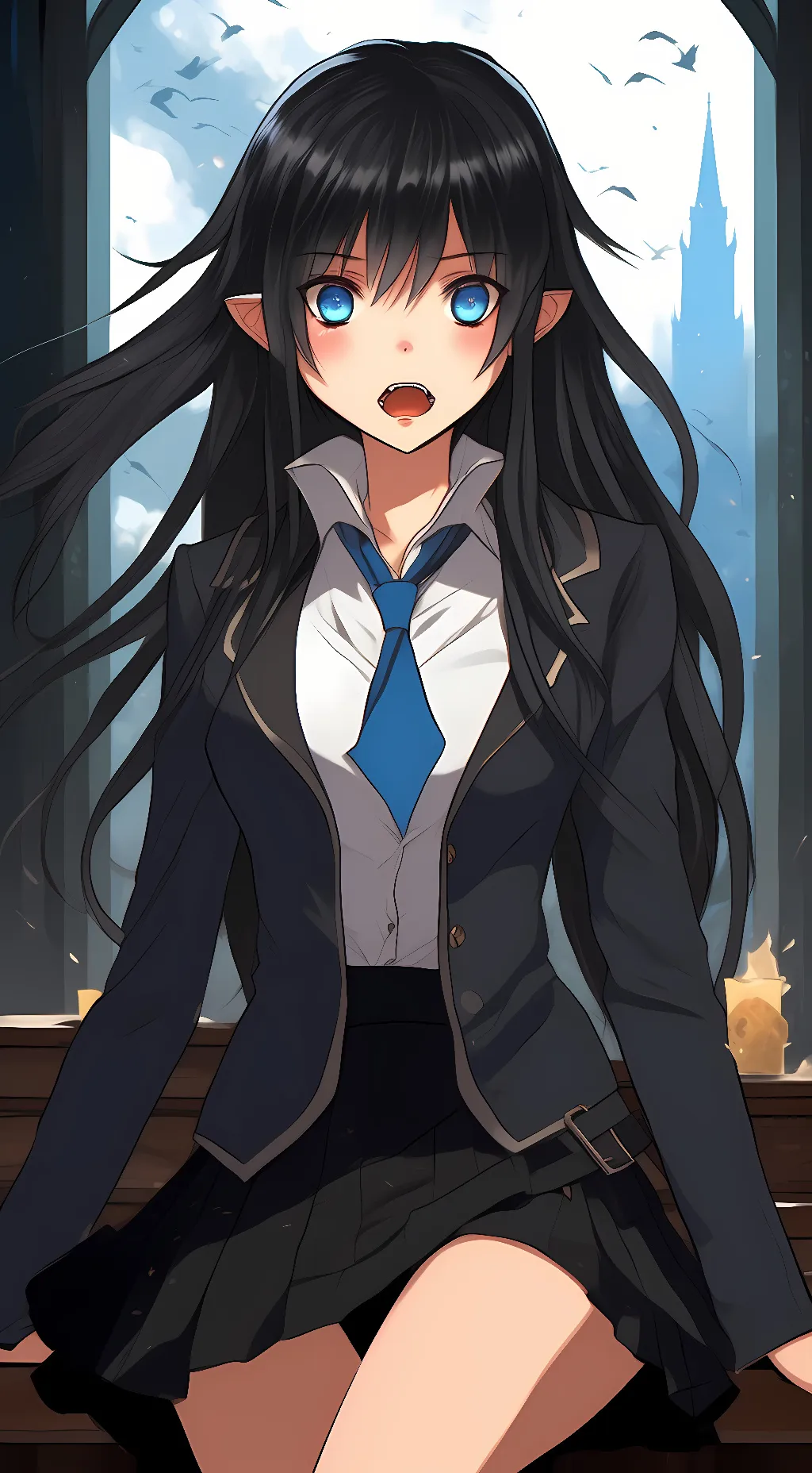 ai character: Female Rin Okumura background