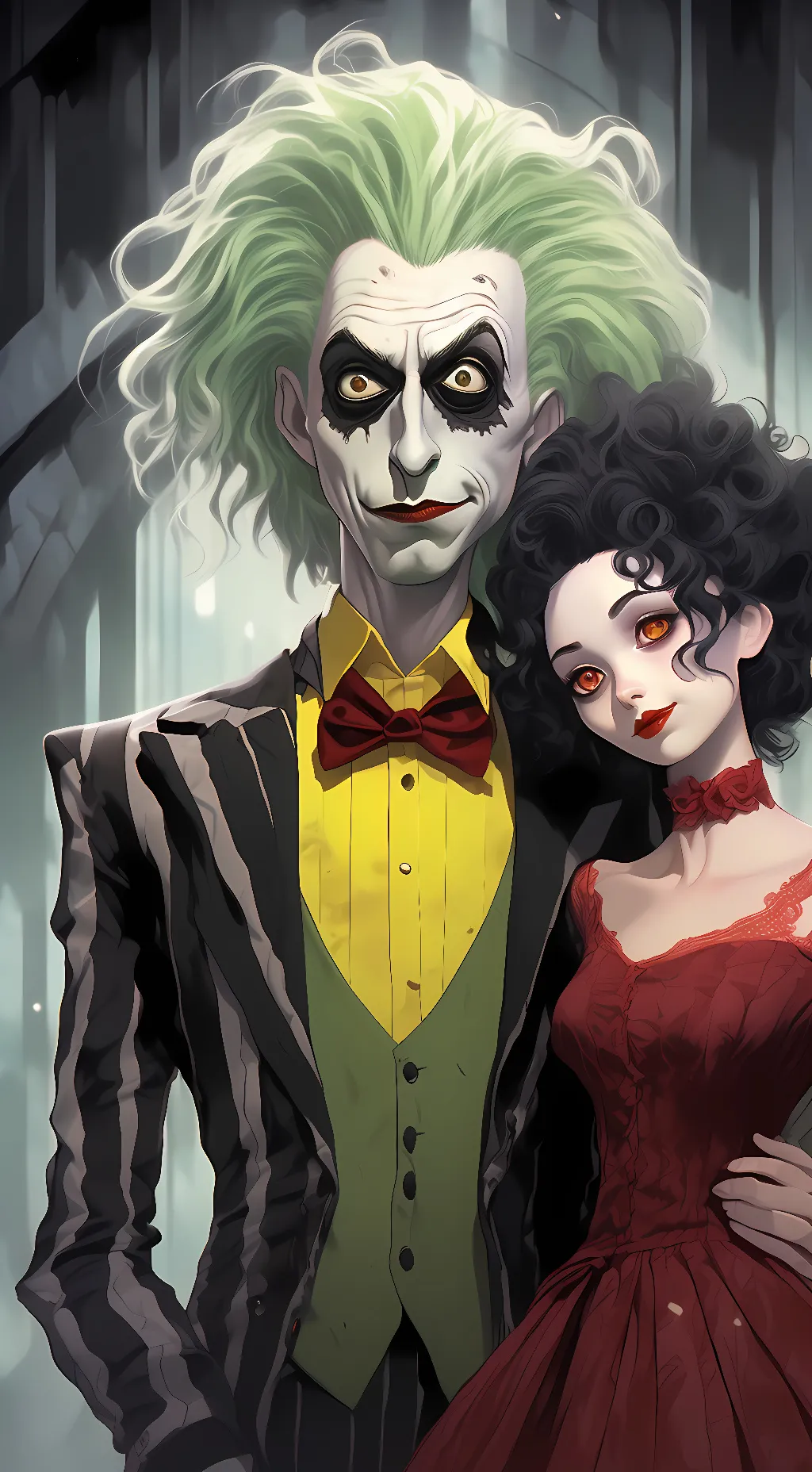 ai character: Beetlejuice/Lydia background