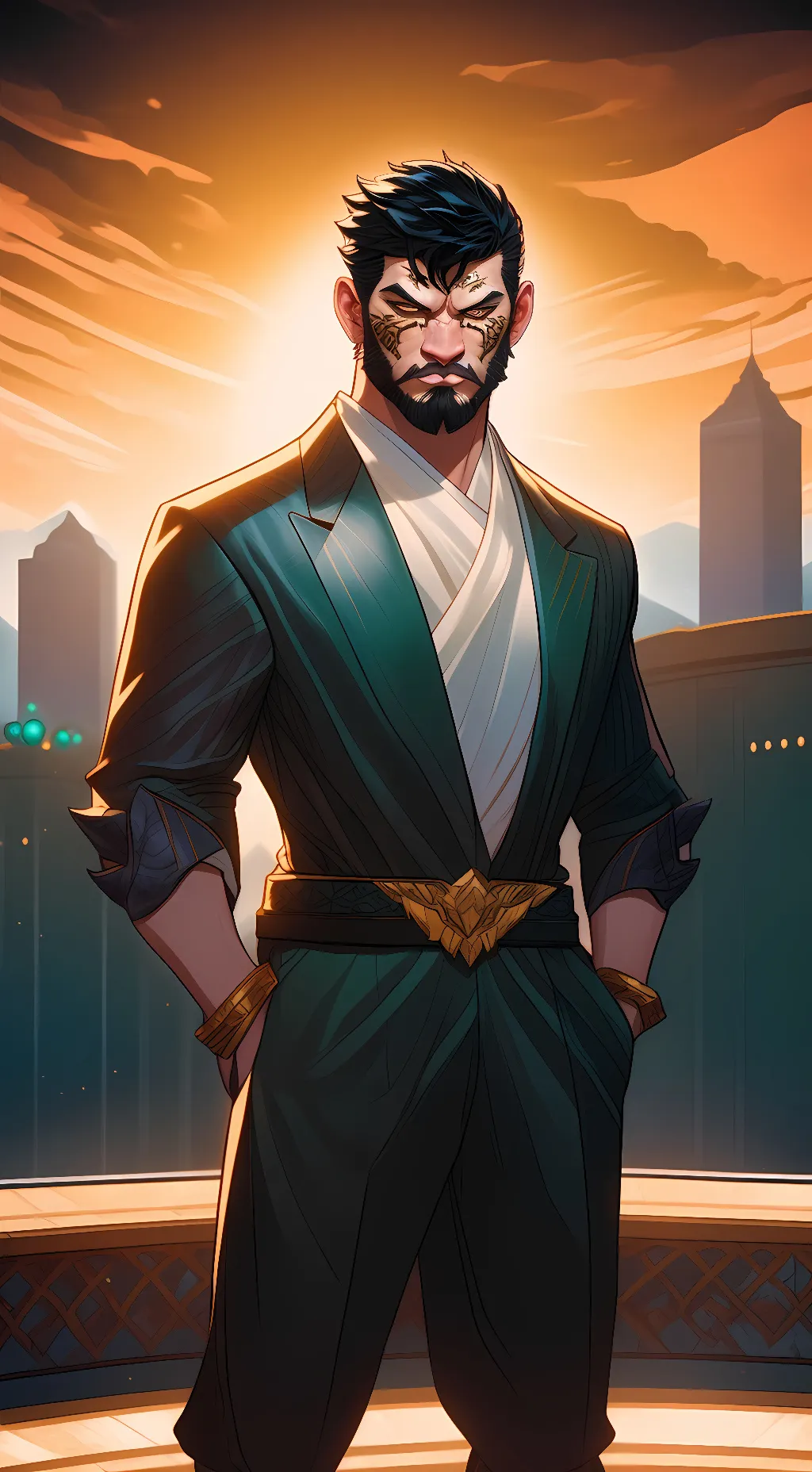 ai character: Wayne background